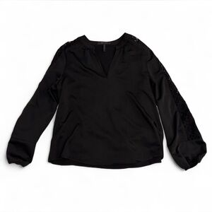 Lace Sleeves V-neck Blouse